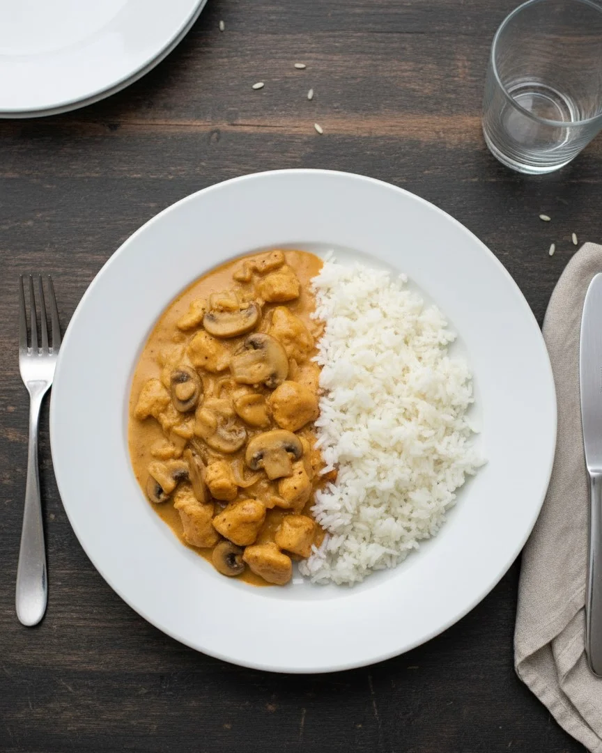 Rijst Kip Champignons
