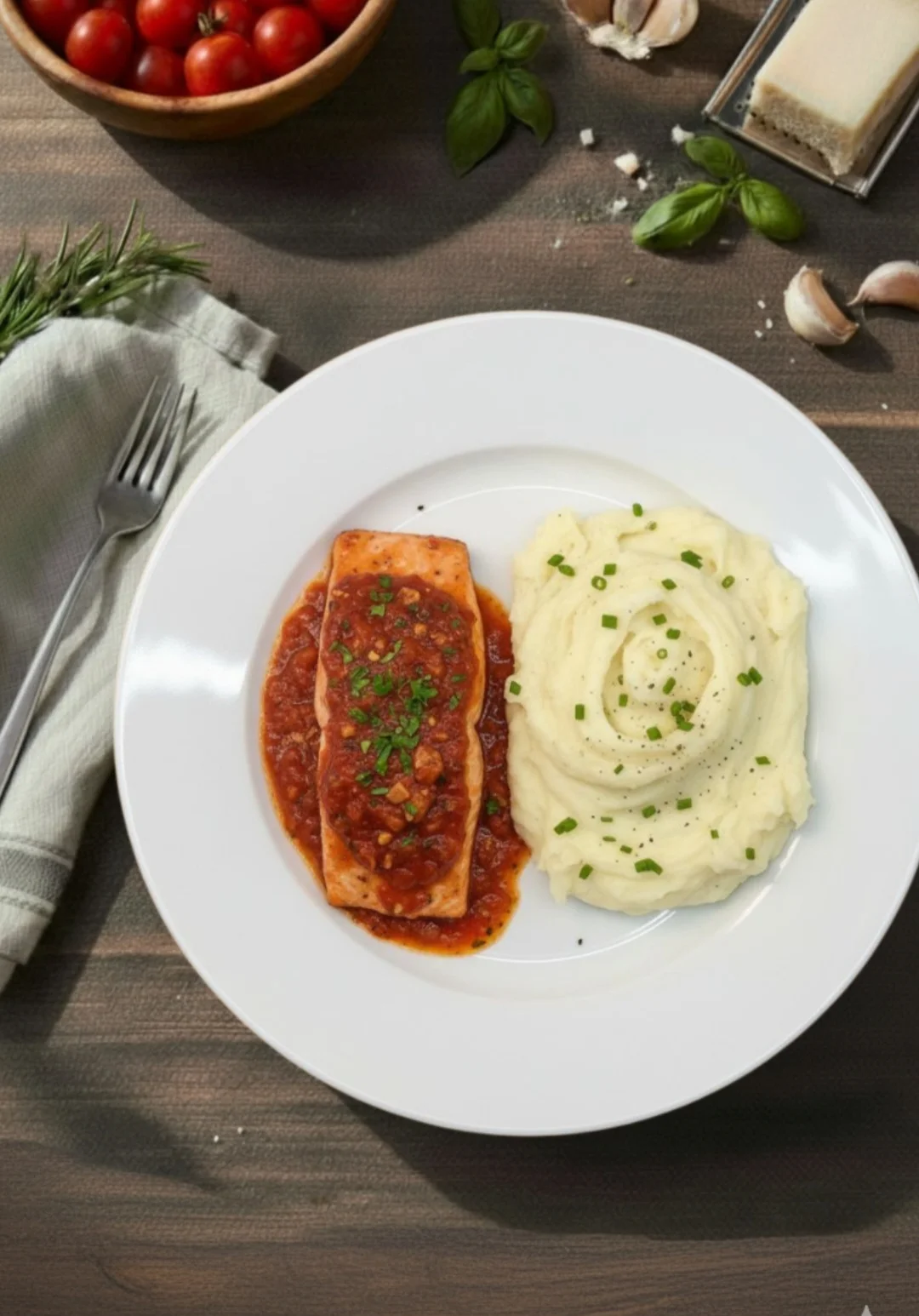 Aardappel Puree Zalm