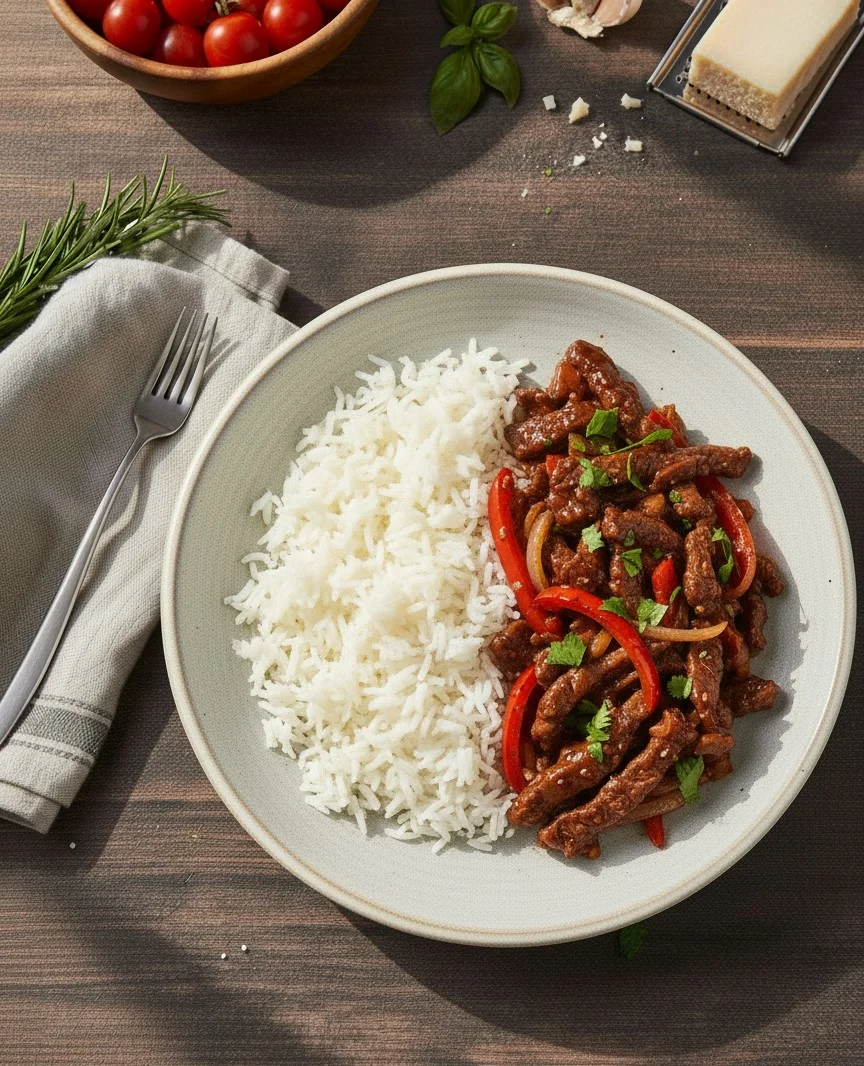 Rijst Black Bean Beef