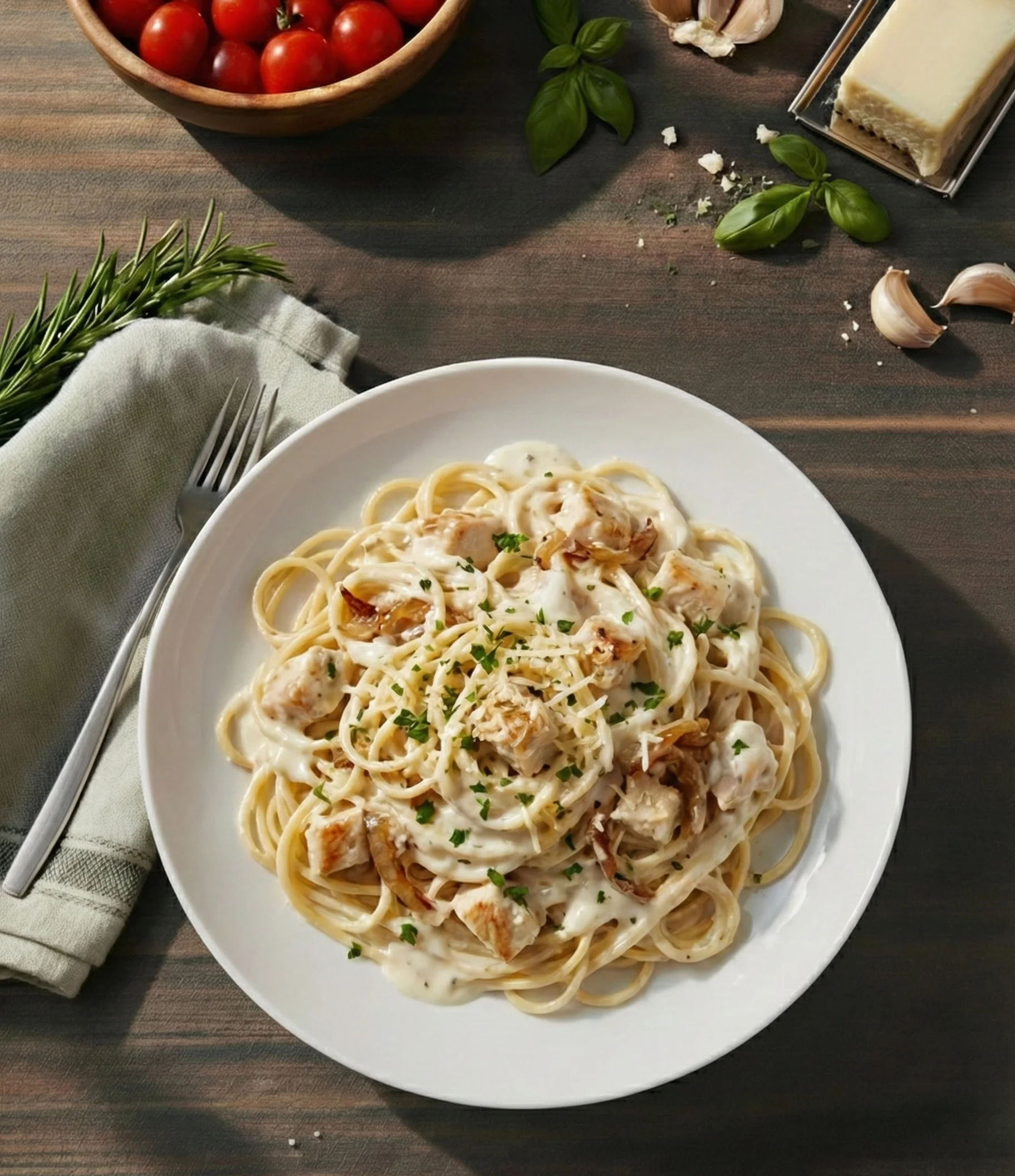 Spaghetti Creamy Chicken