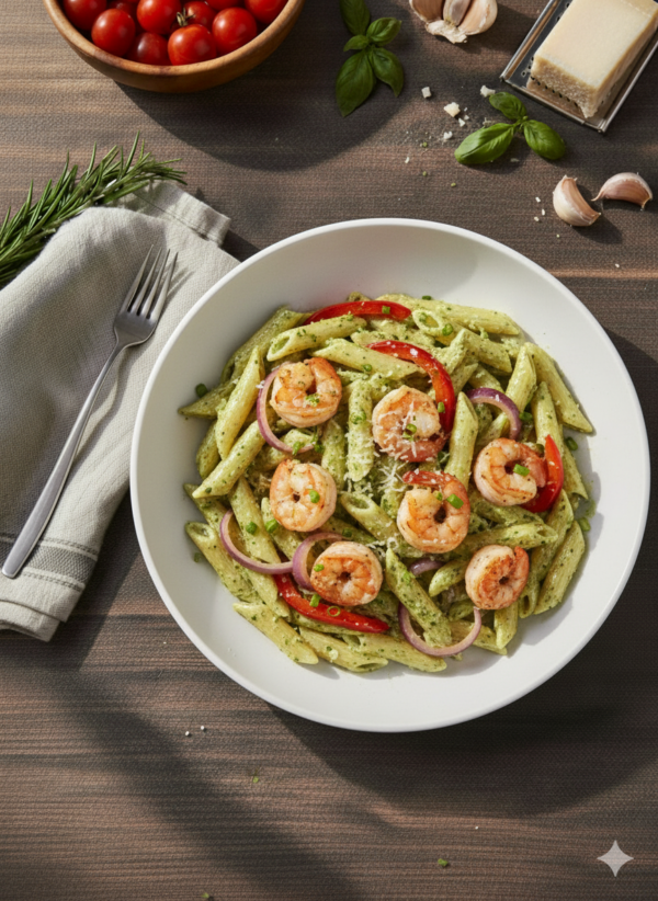 Penne Pesto Gamba - Afbeelding 2